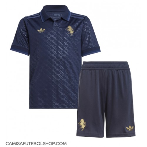 Camisa de time de futebol Juventus Replicas 3º Equipamento Infantil 2024-25 Manga Curta (+ Calças curtas)